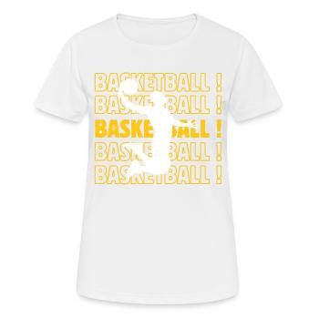 basketball basketball basketball - T-shirt respirant Femme - blanc - Devant - AI Model Female 172 dark (172cm)