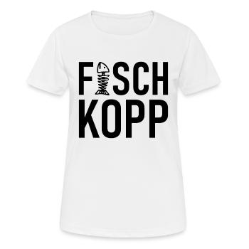 Fischkopp Fisch Fischkopf Küste Angler Fischer - Frauen T-Shirt atmungsaktiv - Weiß - Vorne - AI Model Female 172 dark (172cm)
