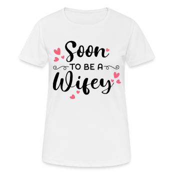 Bientôt une épouse - T-shirt respirant Femme - blanc - Devant - AI Model Female 172 dark (172cm)