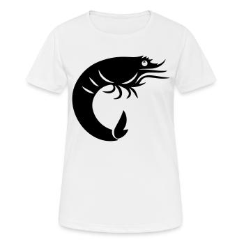 Crevette - T-shirt respirant Femme - blanc - Devant - AI Model Female 172 dark (172cm)