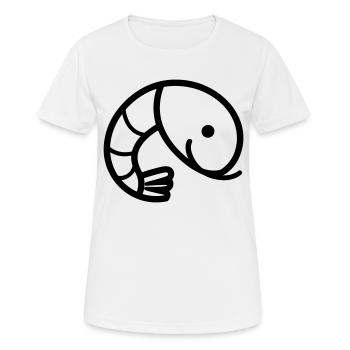 Crevette - T-shirt respirant Femme - blanc - Devant - AI Model Female 172 dark (172cm)