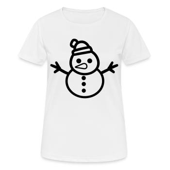 Snowman - Women's Breathable T-Shirt - white - Front - AI Model Female 172 dark (172cm)