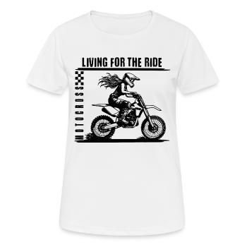 Cooles Motocross Design für Frauen | Motorrad - Frauen T-Shirt atmungsaktiv - Weiß - Vorne - AI Model Female 172 dark (172cm)