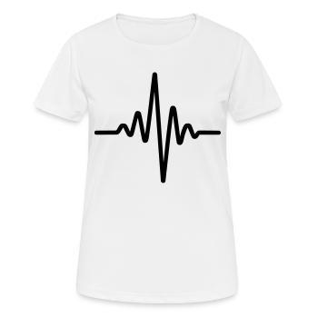 Pouls - T-shirt respirant Femme - blanc - Devant - AI Model Female 172 dark (172cm)
