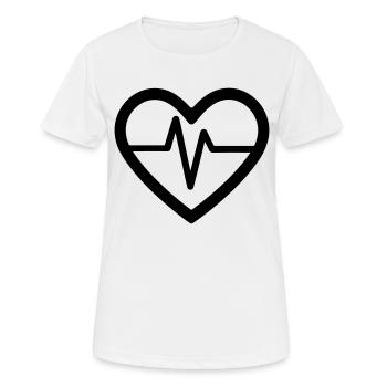 heartbeat - Women's Breathable T-Shirt - white - Front - AI Model Female 172 dark (172cm)