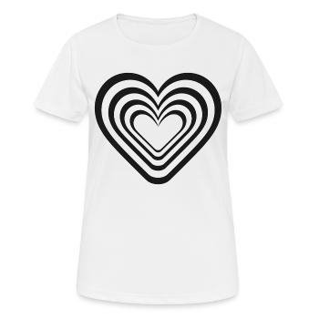 heart - Women's Breathable T-Shirt - white - Front - AI Model Female 172 dark (172cm)