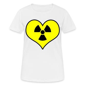 Liebe Strahlung - Frauen T-Shirt atmungsaktiv - Weiß - Vorne - AI Model Female 172 dark (172cm)