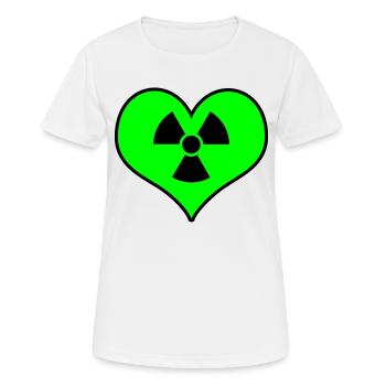 Love Radiation - Women's Breathable T-Shirt - white - Front - AI Model Female 172 dark (172cm)