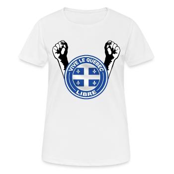 Kostenlose quebec - Frauen T-Shirt atmungsaktiv - Weiß - Vorne - AI Model Female 172 dark (172cm)