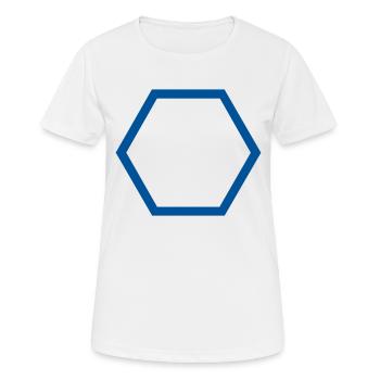 Hexagon Plan - T-shirt respirant Femme - blanc - Devant - AI Model Female 172 dark (172cm)