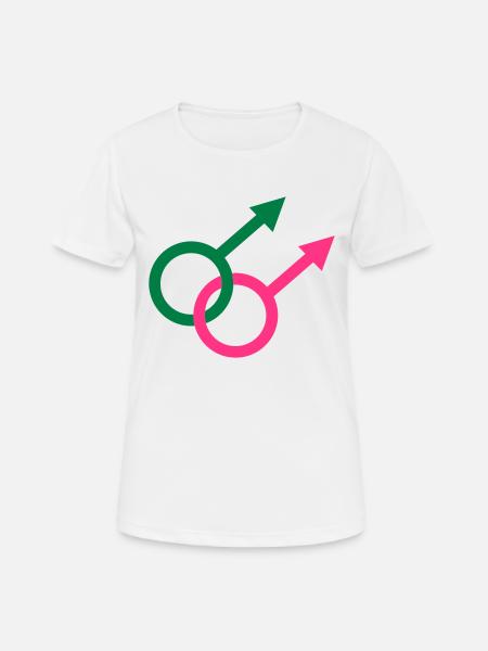 Schwul - Frauen T-Shirt atmungsaktiv - Weiß