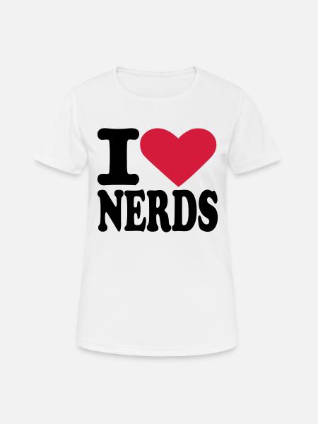 Nerd - Frauen T-Shirt atmungsaktiv - Weiß