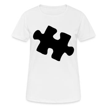 puzzle - Frauen T-Shirt atmungsaktiv - Weiß - Vorne - AI Model Female 172 dark (172cm)