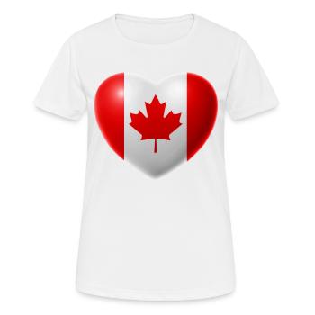 Coeur (Canada / Canada) - T-shirt respirant Femme - blanc - Devant - AI Model Female 172 dark (172cm)