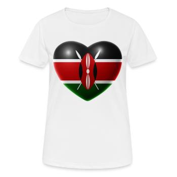 Coeur (Kenya / Kenya) - T-shirt respirant Femme - blanc - Devant - AI Model Female 172 dark (172cm)