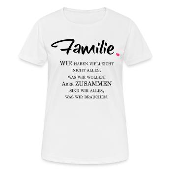 Familie - Frauen T-Shirt atmungsaktiv - Weiß - Vorne - AI Model Female 172 dark (172cm)