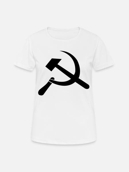 Hammer und Sichel - Frauen T-Shirt atmungsaktiv - Weiß