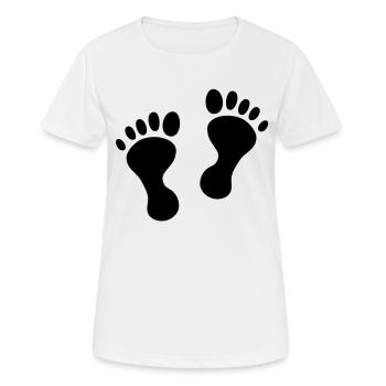 baby feet - Women's Breathable T-Shirt - white - Front - AI Model Female 172 dark (172cm)