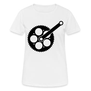 bike_einzelteil02 - Frauen T-Shirt atmungsaktiv - Weiß - Vorne - AI Model Female 172 dark (172cm)