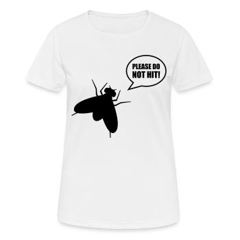 lease_do_not_hit__f1 - T-shirt respirant Femme - blanc - Devant - AI Model Female 172 dark (172cm)