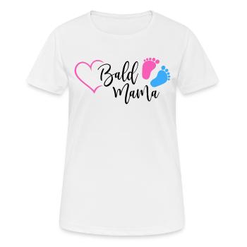 Bald Mama Baby Schwangerschaft Geburt Herz Mutter - Frauen T-Shirt atmungsaktiv - Weiß - Vorne - AI Model Female 172 dark (172cm)