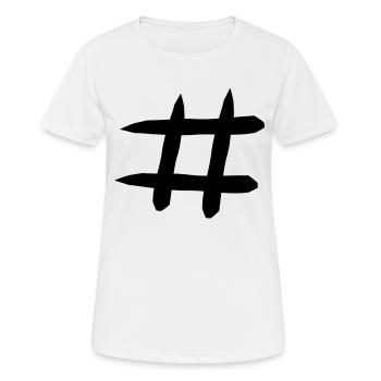 raute - Frauen T-Shirt atmungsaktiv - Weiß - Vorne - AI Model Female 172 dark (172cm)
