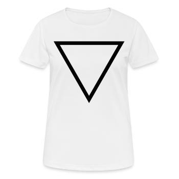 Dreieck - Frauen T-Shirt atmungsaktiv - Weiß - Vorne - AI Model Female 172 dark (172cm)