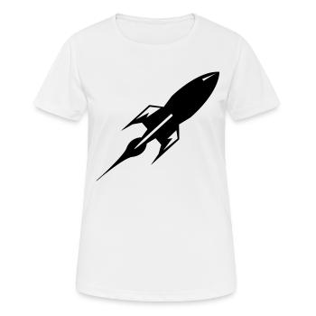 rakete - Frauen T-Shirt atmungsaktiv - Weiß - Vorne - AI Model Female 172 dark (172cm)