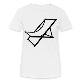 liegestuhl - Frauen T-Shirt atmungsaktiv - Weiß - Vorne - AI Model Female 172 dark (172cm)