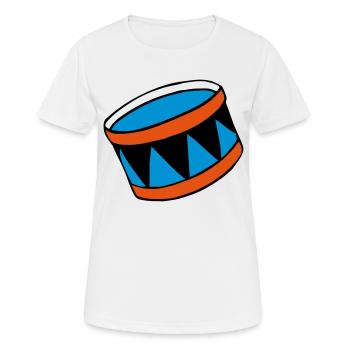 drums - Trommel - Frauen T-Shirt atmungsaktiv - Weiß - Vorne - AI Model Female 172 dark (172cm)