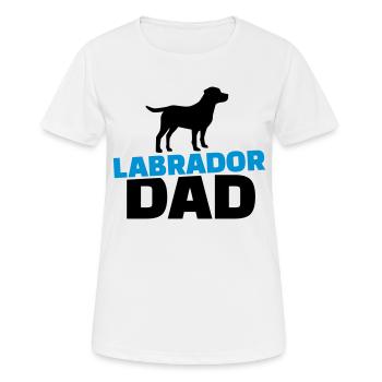 Labrador Dad - T-shirt respirant Femme - blanc - Devant - AI Model Female 172 dark (172cm)