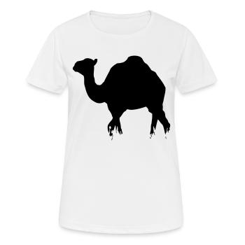Dromedar - Camel - Frauen T-Shirt atmungsaktiv - Weiß - Vorne - AI Model Female 172 dark (172cm)