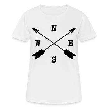 flèches - T-shirt respirant Femme - blanc - Devant - AI Model Female 172 dark (172cm)