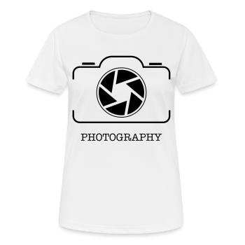 Photography - T-shirt respirant Femme - blanc - Devant - AI Model Female 172 dark (172cm)