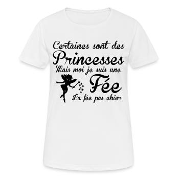 la fée pas chier - Women's Breathable T-Shirt - white - Front - AI Model Female 172 dark (172cm)