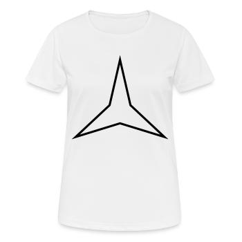 stern 3 zacken - Frauen T-Shirt atmungsaktiv - Weiß - Vorne - AI Model Female 172 dark (172cm)