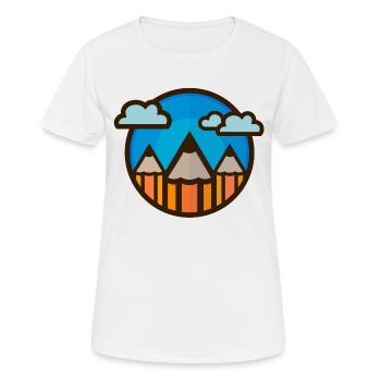 Stylos (paysage) 01 - T-shirt respirant Femme - blanc - Devant - AI Model Female 172 dark (172cm)