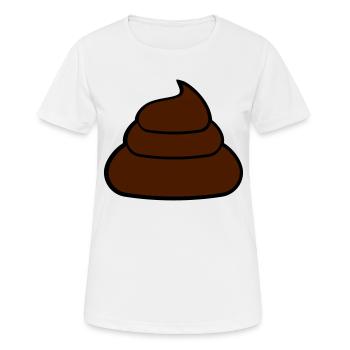 design kleiner süßer niedlicher kot kacka scheiße - Frauen T-Shirt atmungsaktiv - Weiß - Vorne - AI Model Female 172 dark (172cm)