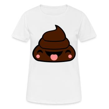 Tongue out doux naturel mignon petit kot Kacka mer - T-shirt respirant Femme - blanc - Devant - AI Model Female 172 dark (172cm)