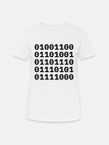 "LINUX" in binary code. - Women's Breathable T-Shirt - white
