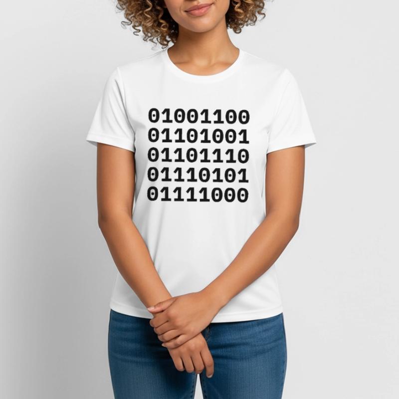 "LINUX" en code binaire. T-shirt respirant Femme