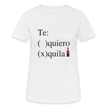 DÉCLARATION D'AMOUR - T-shirt respirant Femme - blanc - Devant - AI Model Female 172 dark (172cm)