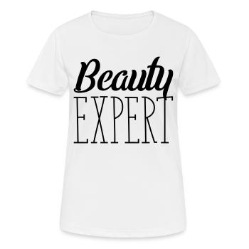 beauty expert - Frauen T-Shirt atmungsaktiv - Weiß - Vorne - AI Model Female 172 dark (172cm)