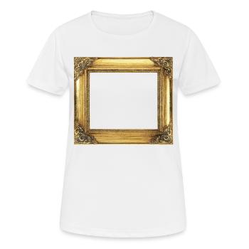 Golden Picture Frame - Women's Breathable T-Shirt - white - Front - AI Model Female 172 dark (172cm)