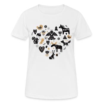 Suède - T-shirt respirant Femme - blanc - Devant - AI Model Female 172 dark (172cm)
