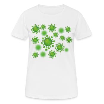 Virus Bakterien Keim Corona Sars COVID19 Geschenk - Frauen T-Shirt atmungsaktiv - Weiß - Vorne - AI Model Female 172 dark (172cm)