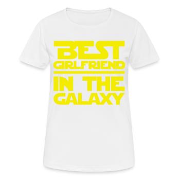 Meilleure amie dans la galaxie - T-shirt respirant Femme - blanc - Devant - AI Model Female 172 dark (172cm)
