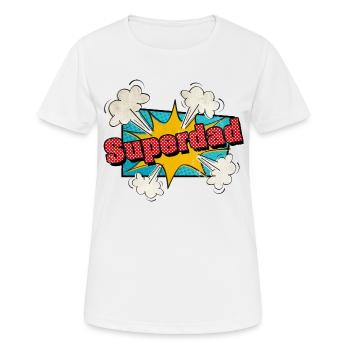 Superdad - Frauen T-Shirt atmungsaktiv - Weiß - Vorne - AI Model Female 172 dark (172cm)