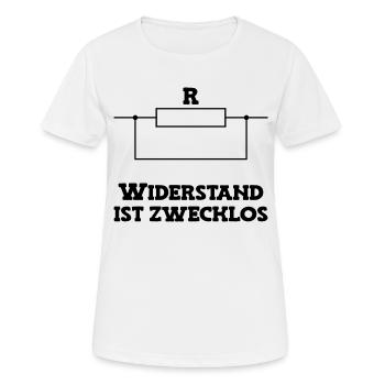 Widerstand ist zwecklos - Frauen T-Shirt atmungsaktiv - Weiß - Vorne - AI Model Female 172 dark (172cm)