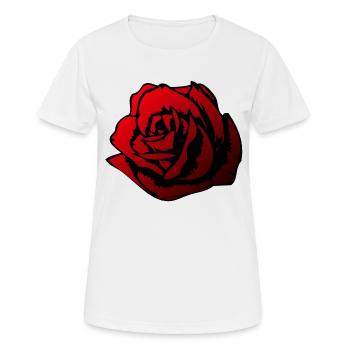 rose fleur - T-shirt respirant Femme - blanc - Devant - AI Model Female 172 dark (172cm)